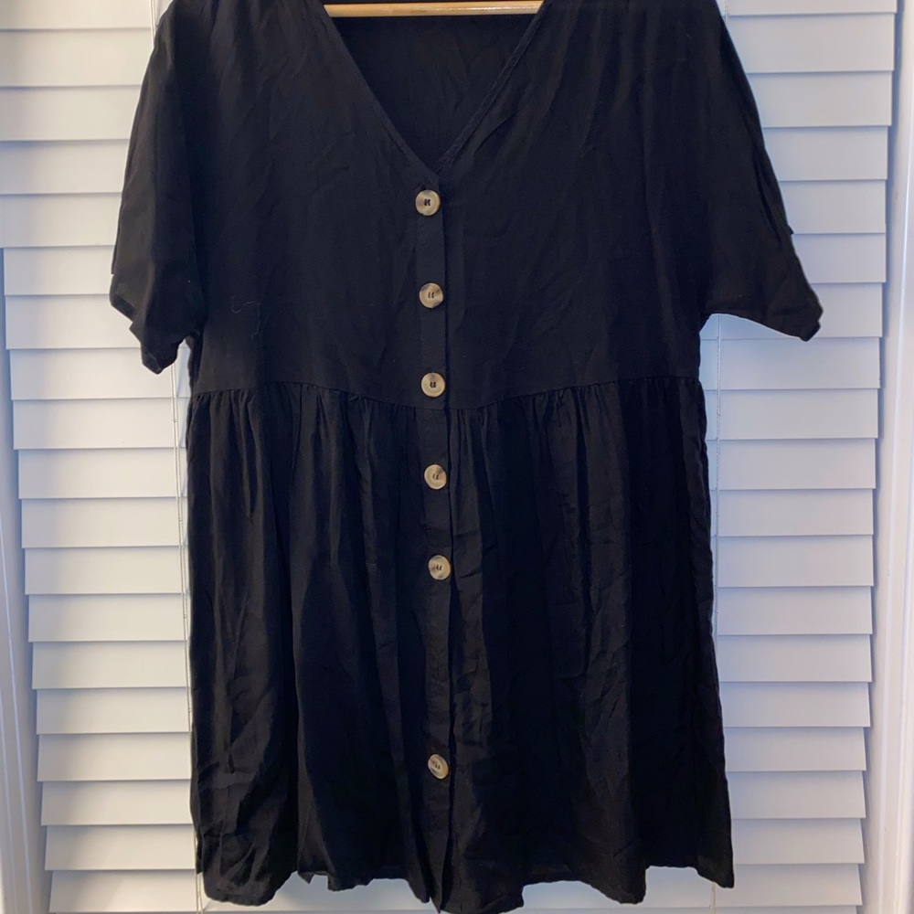 Black oversized comfy dress